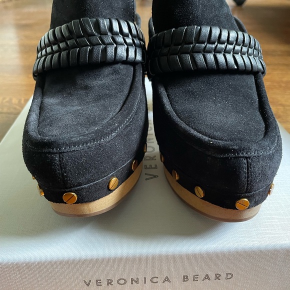 Veronica Beard Delia Suede Clogs - Picture 6 of 8
